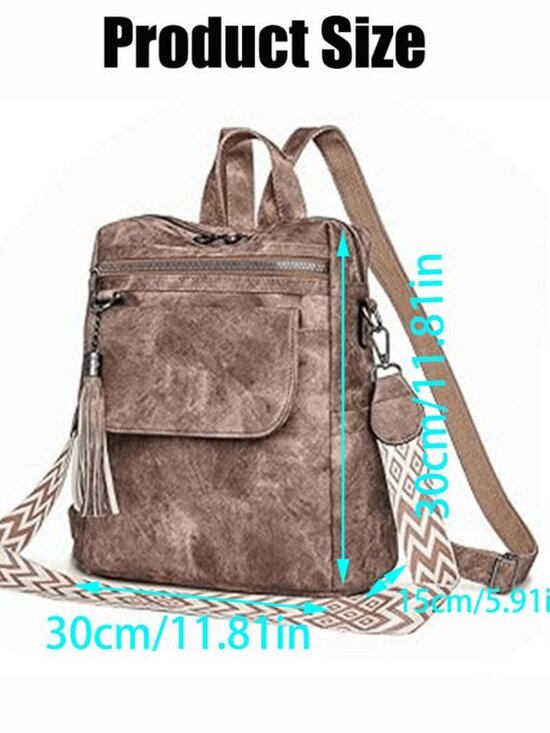 Retro Style Large Capacity Multi-Pocket Backpack for Women Versatile Crossbody main image 5